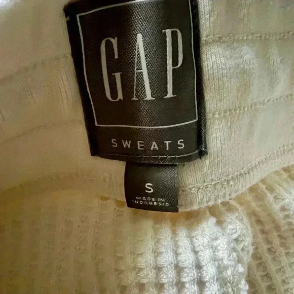 GAP waffle joggers never worn size small a little oversized cream - Picture 7 of 9